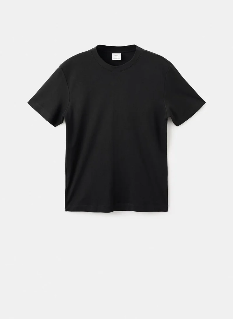 Mango Man  Medium weight regular fit T-shirt for Men | Best Price UAE